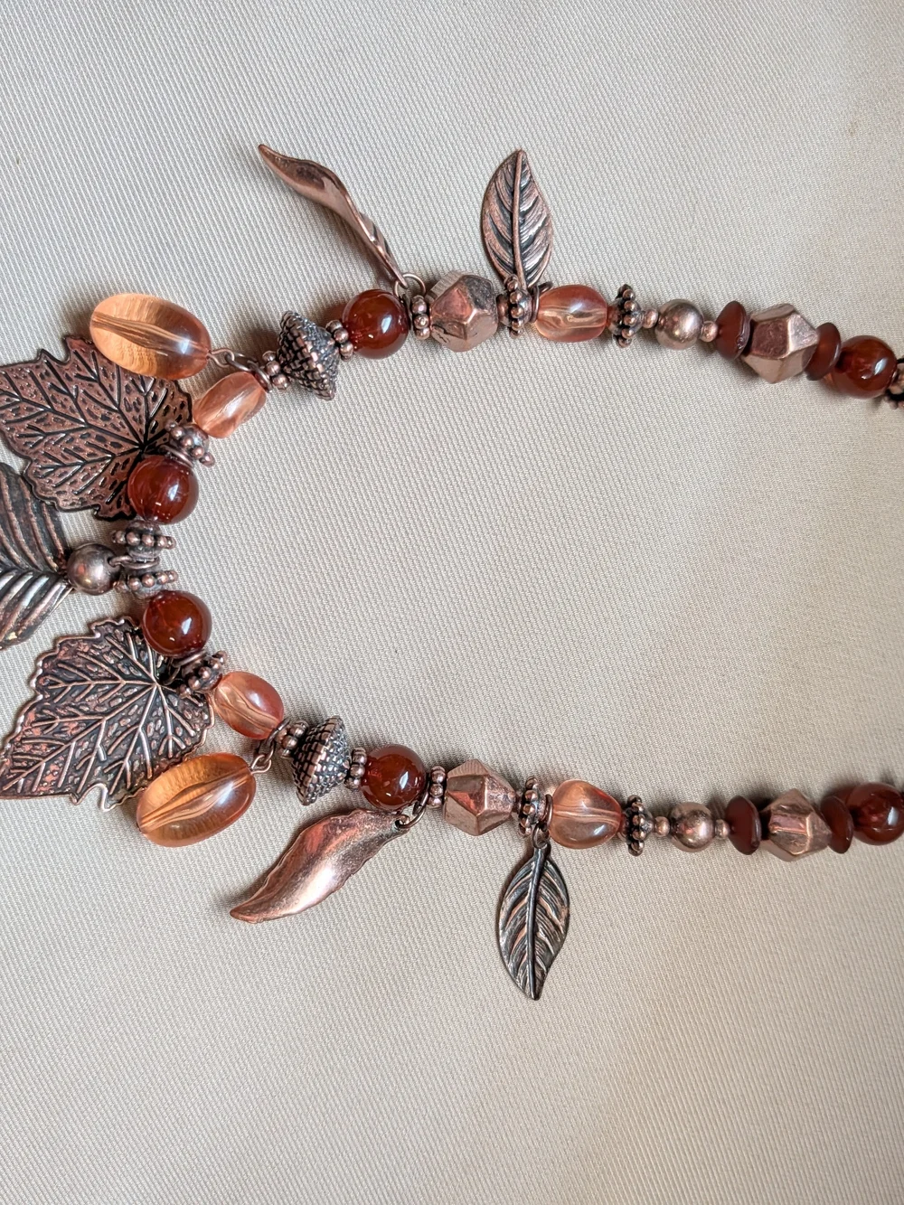 Lightweight Fall Leaves Charm Style Necklace